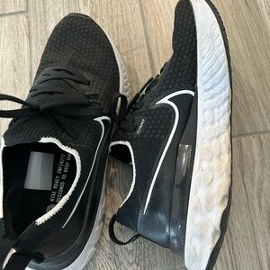 Nike React Black and White Athletic Shoes